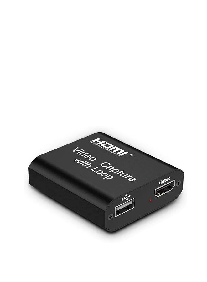 SASOLINE Video Capture Card, 4K HDMI Video Capture Device with Loop Out, Full HD 1080P Game Capture Video Recorder for Live Streaming, Broadcasting or Video Conference (X1)  - Image 1
