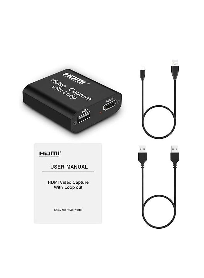 SASOLINE Video Capture Card, 4K HDMI Video Capture Device with Loop Out, Full HD 1080P Game Capture Video Recorder for Live Streaming, Broadcasting or Video Conference (X1)  - Image 4