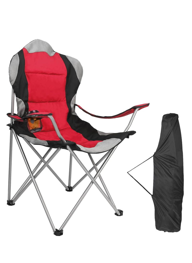 GO2CAMPS Foldable Camping Chair with Cup Holder Heavy Quality-Red | Sadu Chair | Foldable Chair | Garden Chair | Fishing Chair | Travel Chair | Picnic Chair - Image 1