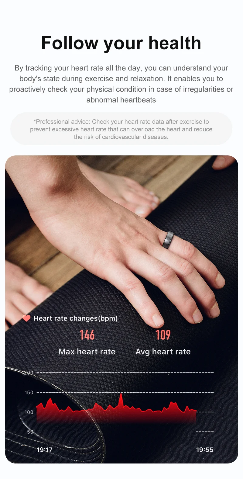 Seventy Five Smart Ring With Heart Rate And Steps Monitoring