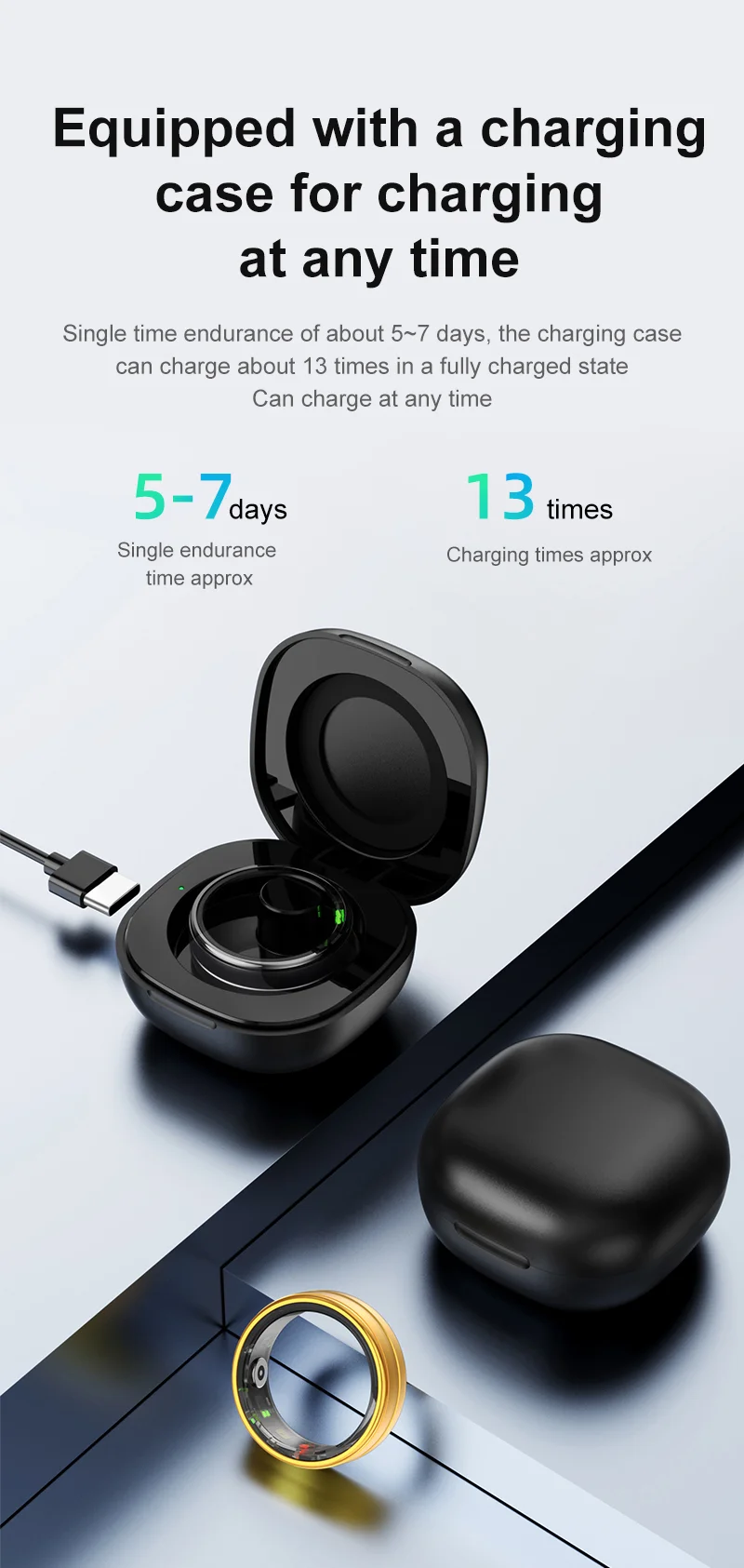 Seventy Five Smart Ring With Heart Rate And Steps Monitoring