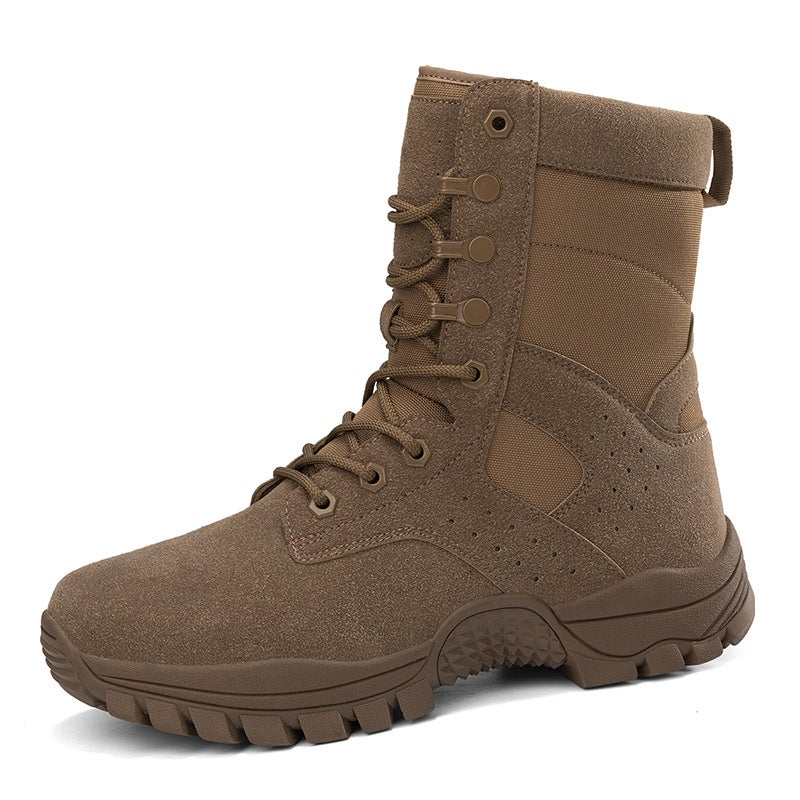 Training Boots plus size Military Boots Mens Outdoor Combat Boots High-top Field Boots Military Fans Outdoor sneaker Mountaineering Shoes Brown - Image 1