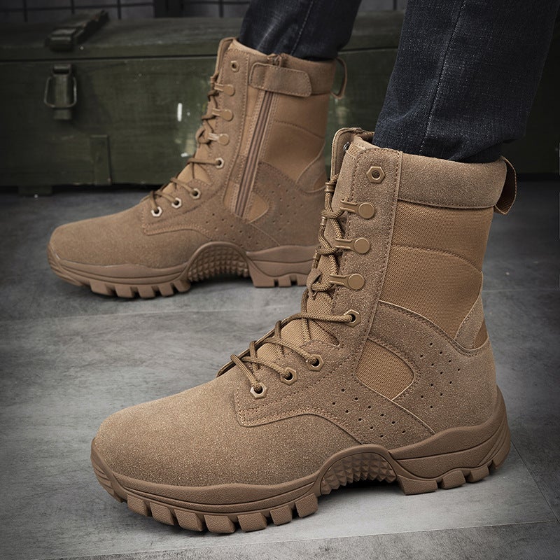 Training Boots plus size Military Boots Mens Outdoor Combat Boots High-top Field Boots Military Fans Outdoor sneaker Mountaineering Shoes Brown - Image 5