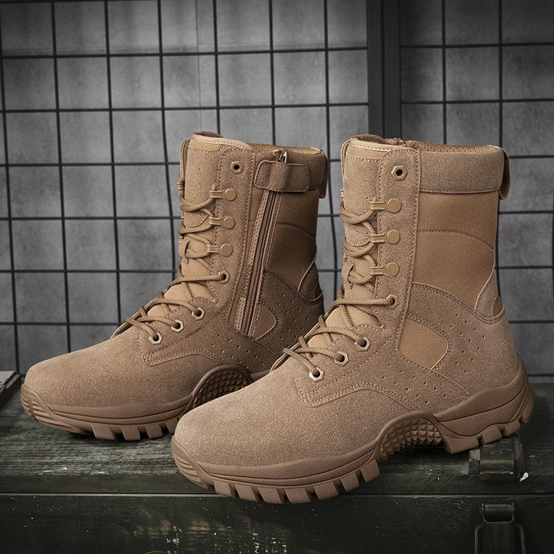 Training Boots plus size Military Boots Mens Outdoor Combat Boots High-top Field Boots Military Fans Outdoor sneaker Mountaineering Shoes Brown - Image 3