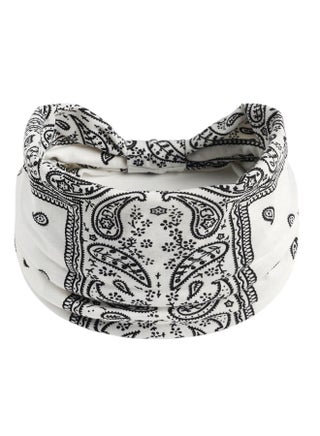 Boho Headbands 4pcs Wide Knotted Head Bands Stretch Turban Headwraps Non Slip Sport Yoga Hair Accessories for Women and Girls - view 4
