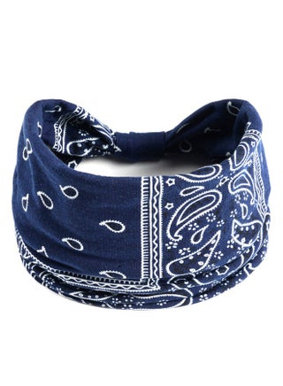 Boho Headbands 4pcs Wide Knotted Head Bands Stretch Turban Headwraps Non Slip Sport Yoga Hair Accessories for Women and Girls - view 3