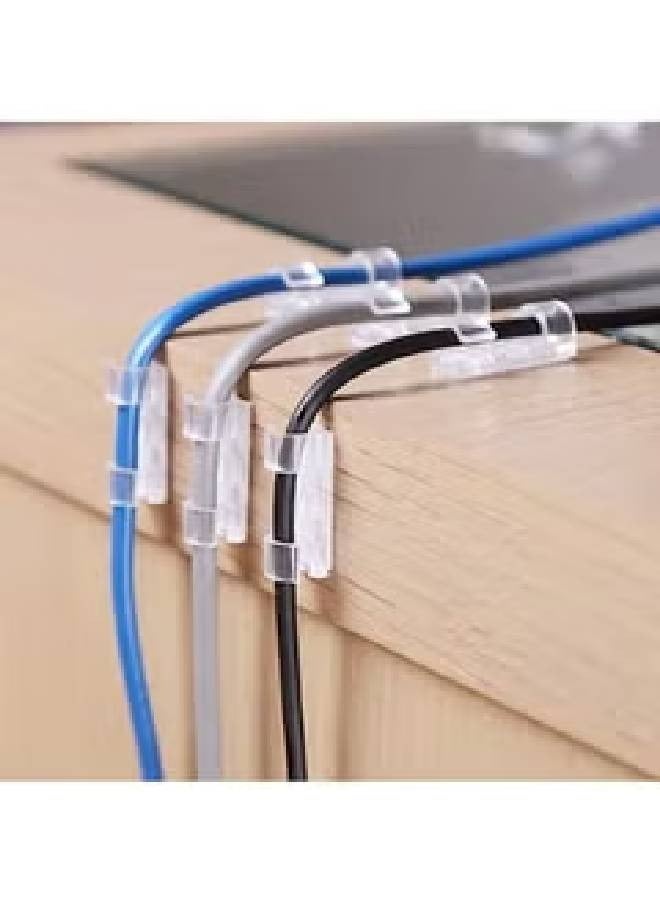 20pcs Self Adhesive Cable Clips Organizer Wire Organizer (Clear)  - Image 2