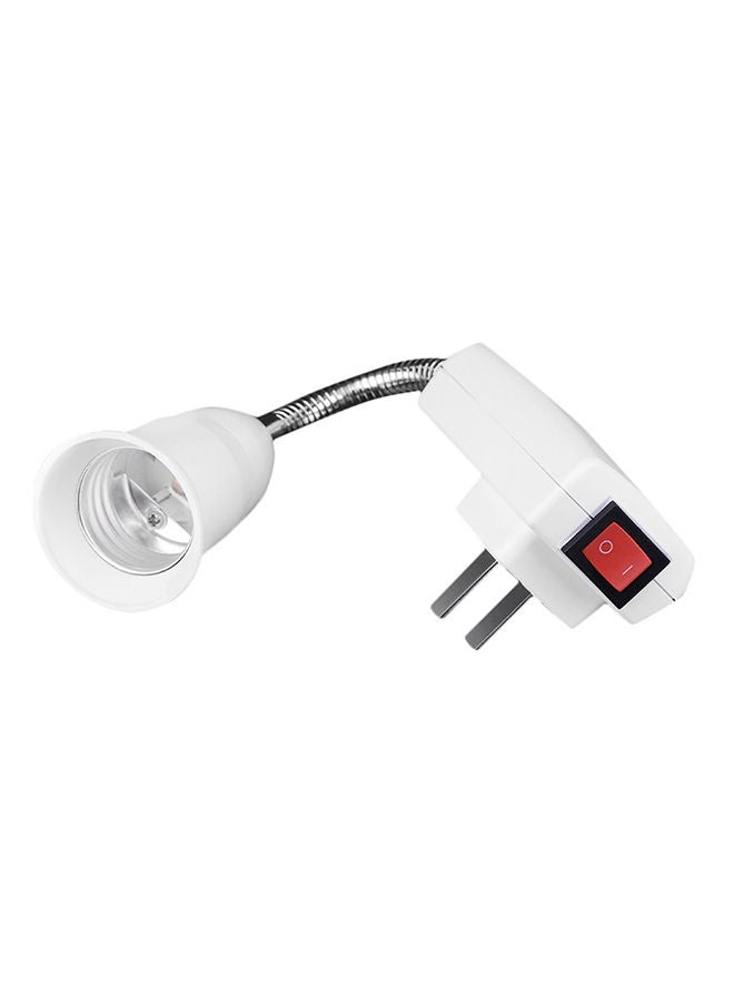 NIBEMINENT E27 Lamp Adapter Converter White/Silver 215x40x50mm - Image 2
