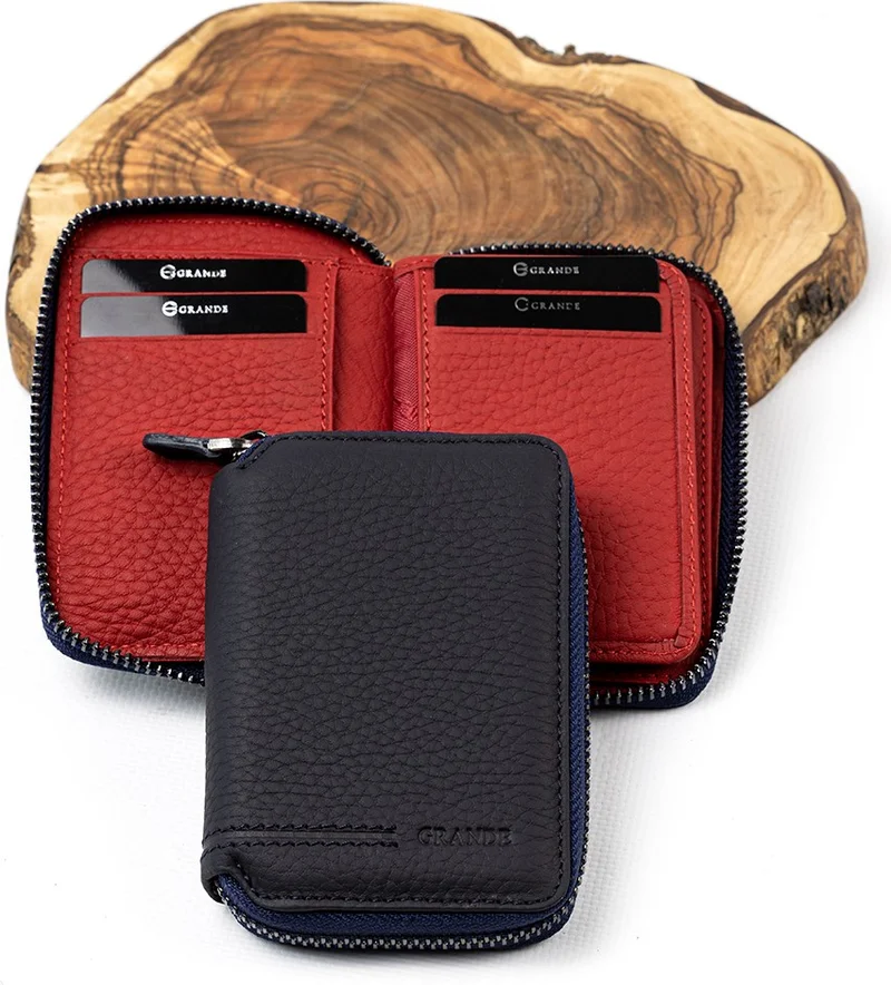 غراندي 7771 Genuine Leather Card Holder Wallet (with lighter gift)
