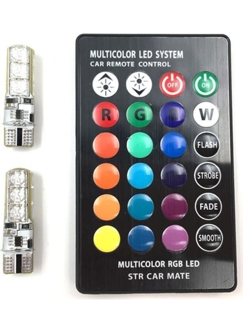 LED T10 Remote Controlled Flashing Parking Light Bulb
