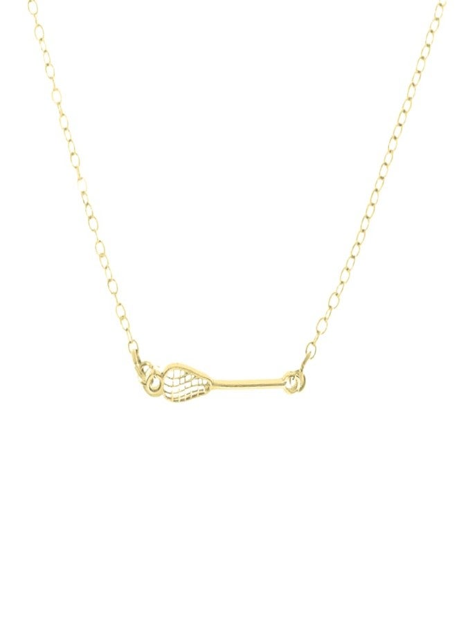 Sportybella Lacrosse Necklace, Gold Dainty Lacrosse Stick Pendant, Tarnish Free Lacrosse Jewelry, Stainless Steel Charm, Gift for Lacrosse Player Lacrosse Accessory, (Gold) - Image 5