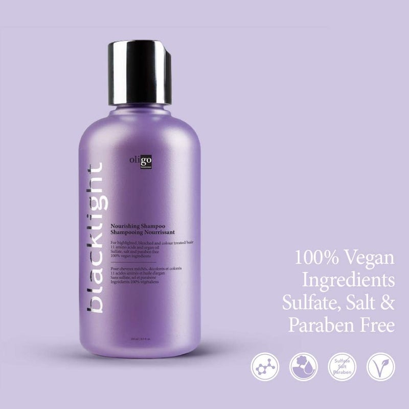 Oligo Professionnel - Backlight Nourishing Shampoo - Sulfate free shampoo for blondes - Vegan - For Color Treated Hair - Hydrating formula with Argan oil - 8.5 oz - Image 2