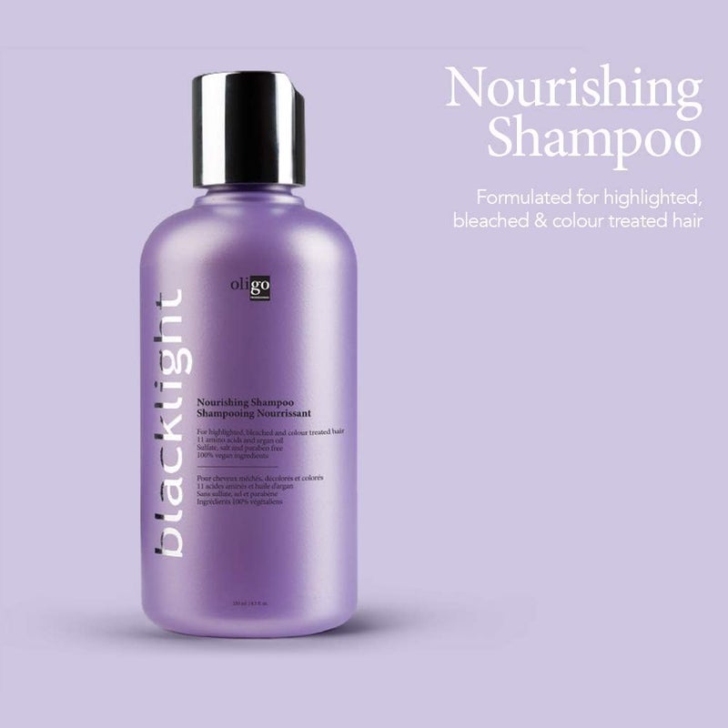Oligo Professionnel - Backlight Nourishing Shampoo - Sulfate free shampoo for blondes - Vegan - For Color Treated Hair - Hydrating formula with Argan oil - 8.5 oz - Image 1