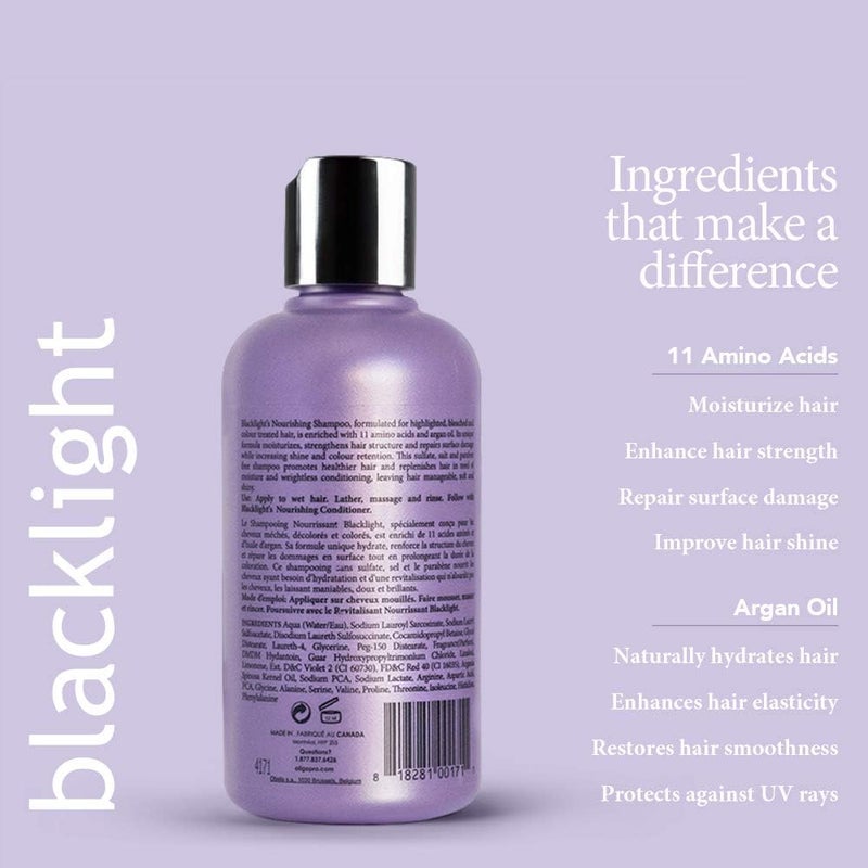 Oligo Professionnel - Backlight Nourishing Shampoo - Sulfate free shampoo for blondes - Vegan - For Color Treated Hair - Hydrating formula with Argan oil - 8.5 oz - Image 3