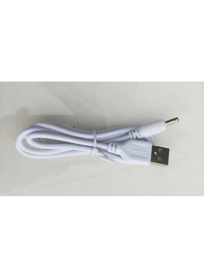 V3 Super Long Interface 1.2 M Lengthened Opera Machine Singing Machine Card Speaker Special Charging Line Bold T-shaped Port-Color:White 3.5mm Charging Cable  - Image 1