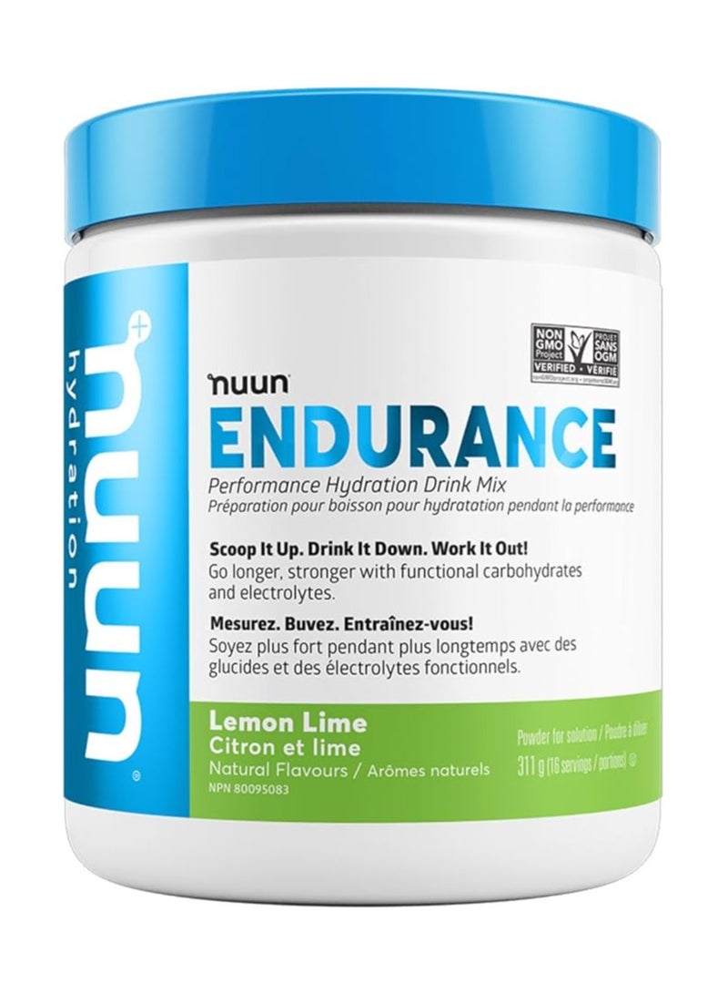 Nuun Endurance Powder, Lemon Lime | Workout Support (311g)