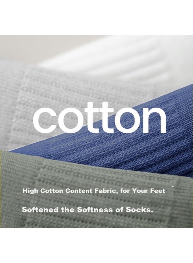 COTTON Mianxiaolian Men's Socks, Summer Thin Style , Thin Boat Socks, Breathable Short Tube, 6 Pairs - Image 3