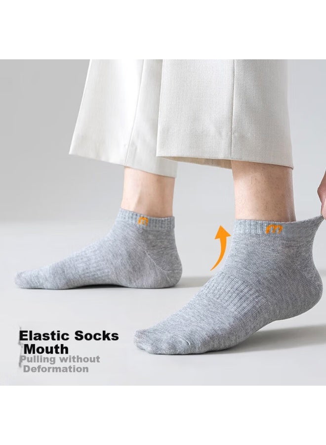 COTTON Mianxiaolian Men's Socks, Summer Thin Style , Thin Boat Socks, Breathable Short Tube, 6 Pairs - Image 2