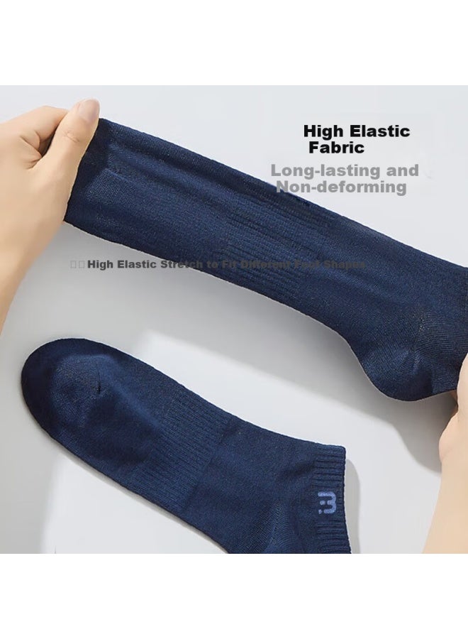COTTON Mianxiaolian Men's Socks, Summer Thin Style , Thin Boat Socks, Breathable Short Tube, 6 Pairs - Image 4