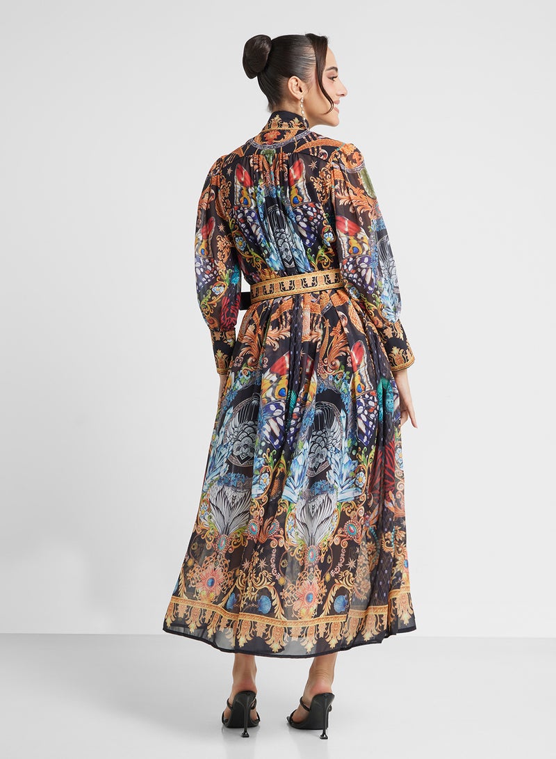 Khizana Printed Chiffon Dress - Image 2