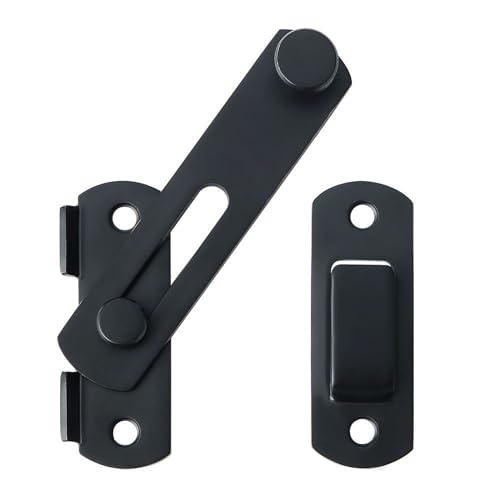 Alise 4 inch Flip Latch Gate Latches, Safety Door Lock for Barn Wood Fence Sliding French Doors,Heavy Duty SUS304 Stainless Steel Gate Hardware. Matte Black MS9500-B - Image 1