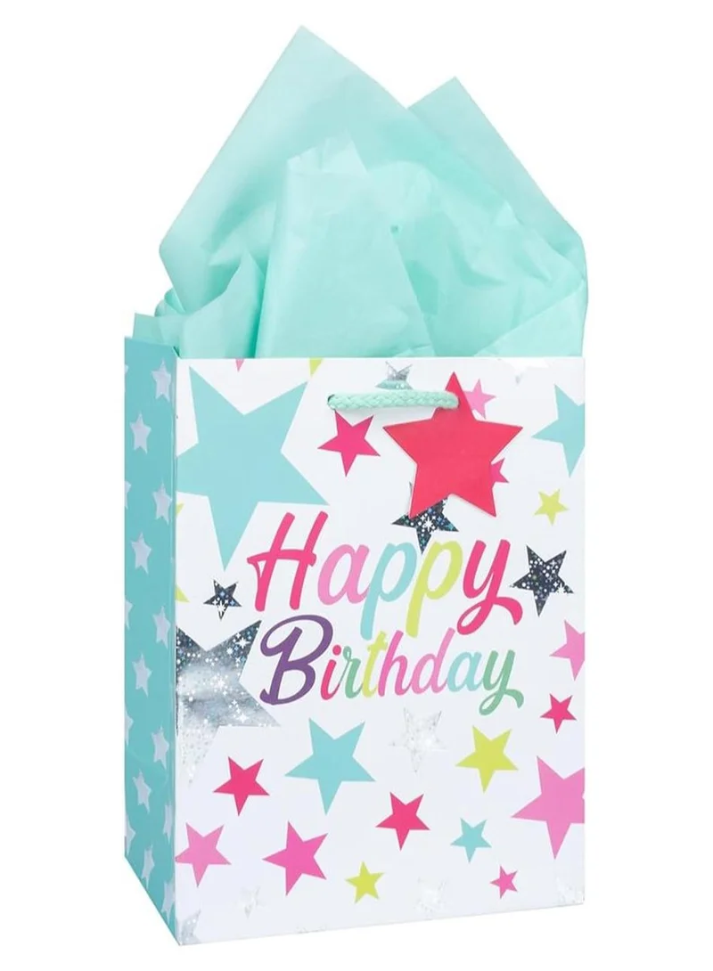 Share the Love Large Birthday Gift Bag – Colorful Gift Bag for Men, Women, Kids, Party Celebration, Anniversary, Wedding, Presents & Favors
