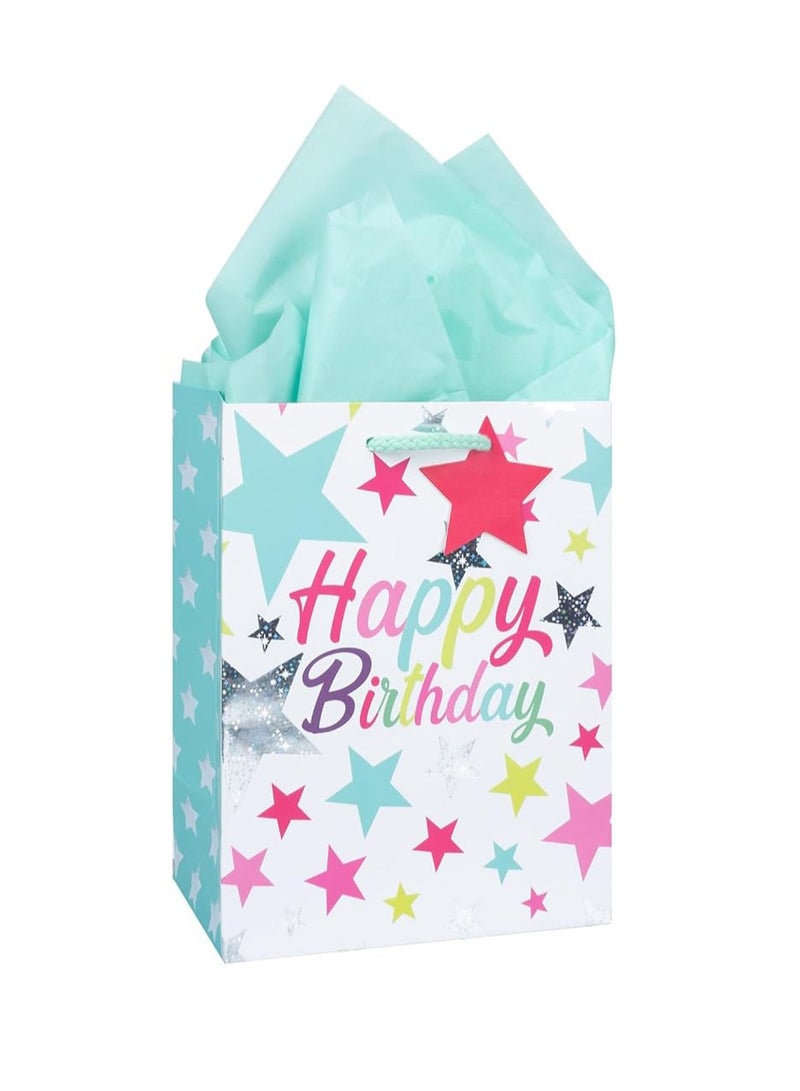 Share the Love Large Birthday Gift Bag – Colorful Gift Bag for Men, Women, Kids, Party Celebration, Anniversary, Wedding, Presents & Favors - Image 1