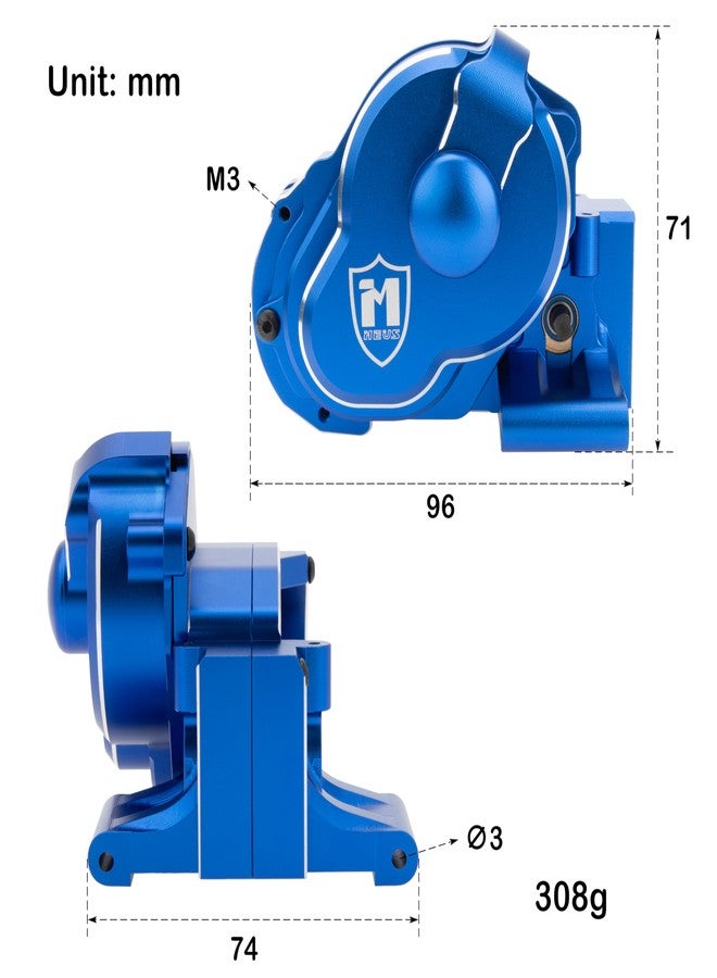 MEUS RACING Transmission Gearbox for 272 272R Traxxas VXL 2WD Slash Bandit Rustler Stampede Drag Slash C10 Mustang 5.0 F-150 Raptor (Blue) - Image 2