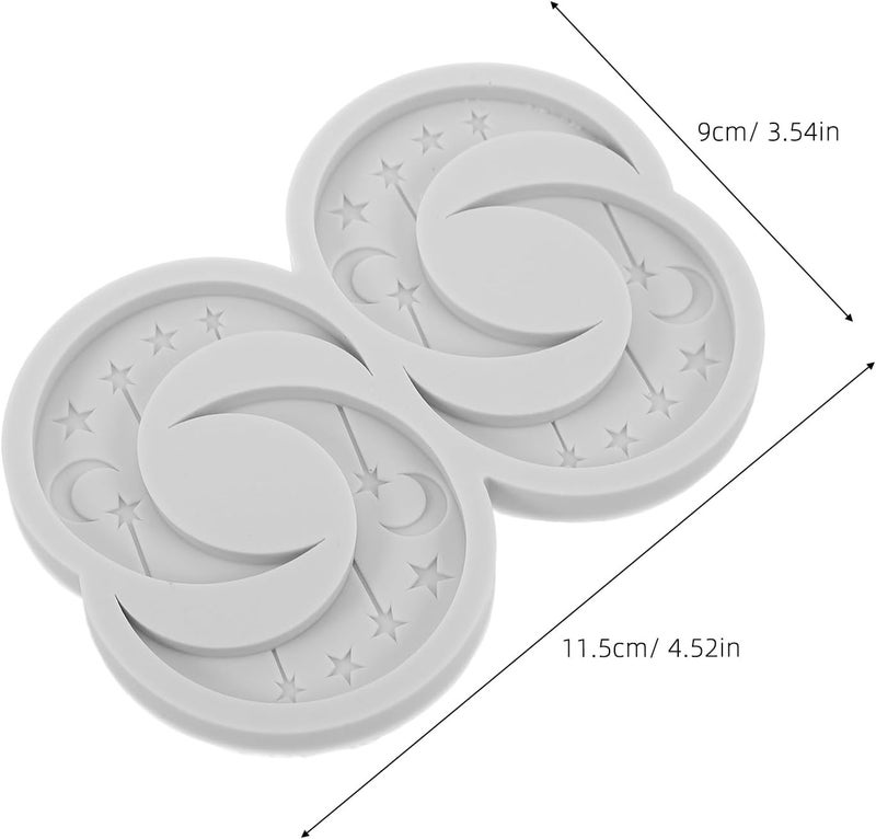 4pcs Moon Silicone Fondant Molds - Decorative Embossing Stamp Moulds For Eid Pastry Biscuit & Chocolate - Cake Design Crafting Tools For Eid Celebration - Image 2
