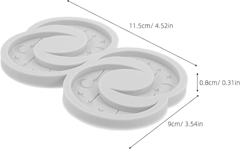 4pcs Moon Silicone Fondant Molds - Decorative Embossing Stamp Moulds For Eid Pastry Biscuit & Chocolate - Cake Design Crafting Tools For Eid Celebration - Image 5
