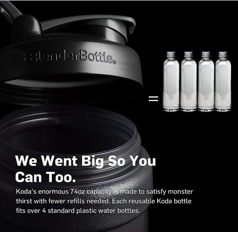 BlenderBottle زجاجة ماء بلندر بوتل ستار وورز مانديالوريان نصف جالون، جرة ماء كودا كبيرة، 74 أونصة، أنا أتحكم في هذا الفضاء، دارث فيدر وجنود العاصفة، 2.2 لتر - Image 5