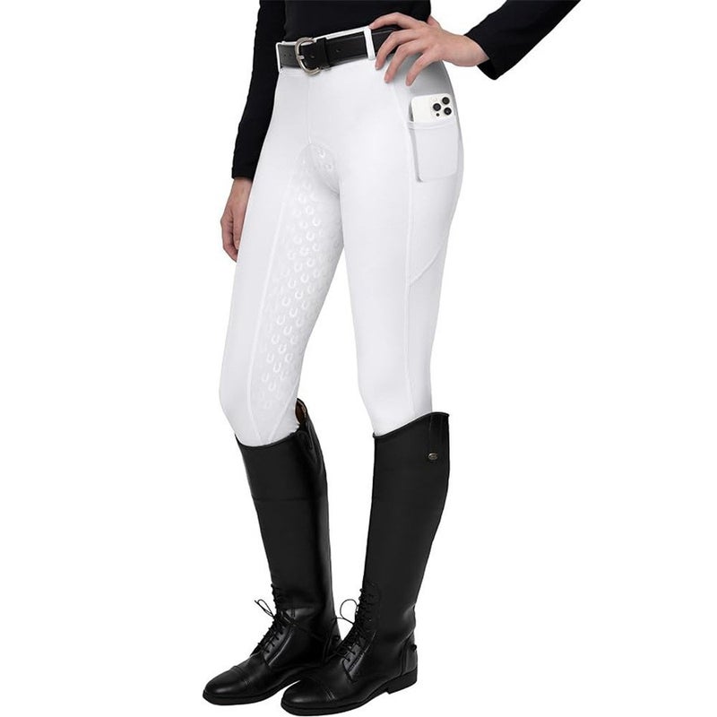 Generic Men Women Equestrian Riding Silicone Pants Quick Dry F105 white