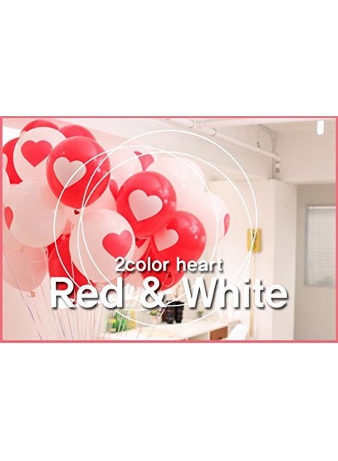 هونج كونج بالونز بالونات لاتكس مطبوعة من HK Balloons، متوسطة الحجم (أحمر، أبيض) - عبوة من 30 قطعة - Image 3