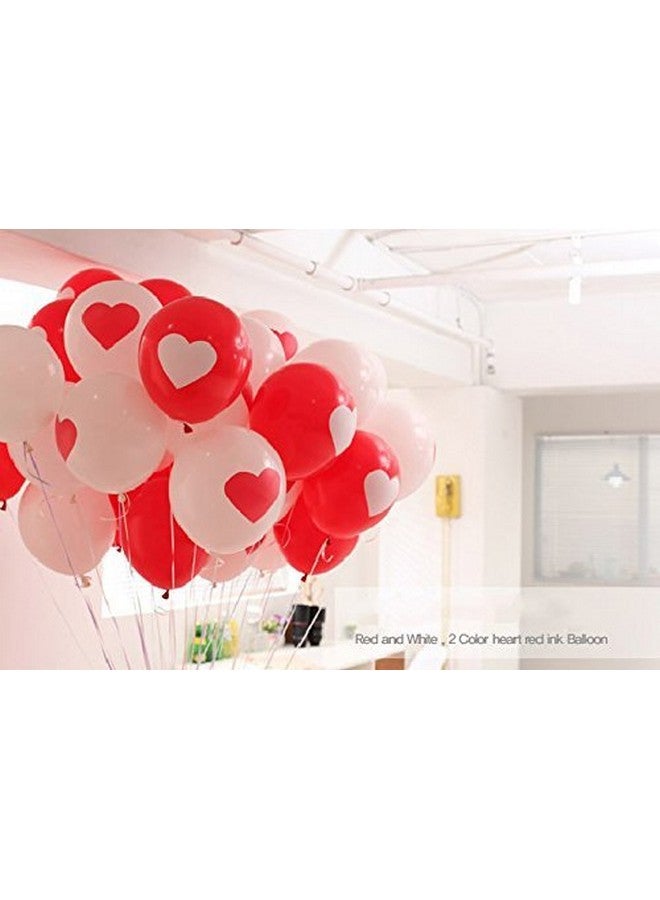 هونج كونج بالونز بالونات لاتكس مطبوعة من HK Balloons، متوسطة الحجم (أحمر، أبيض) - عبوة من 30 قطعة - Image 5