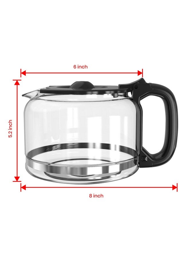 Gevi 10-Cup Replacement Glass Coffee Carafe for Coffee Maker Compatible with Model DCMB0-BK0A1 - Image 4