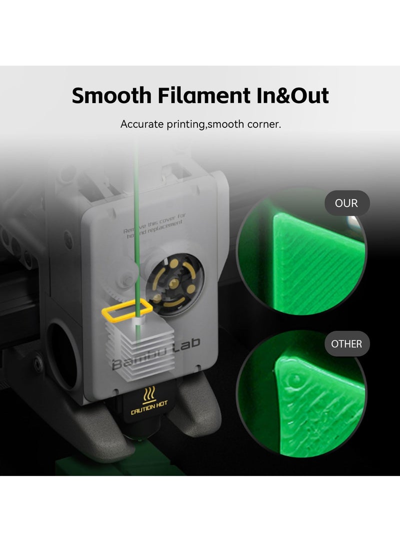 High Temp  Fast Speed Hotend for Bambu Lab A1 Mini 3D Printer, 0.6mm Hardened Steel Nozzle, Chrome Plated Brass Heating Block, Includes Silicone Sock, Integrated Structure, Not for A1 - Image 3