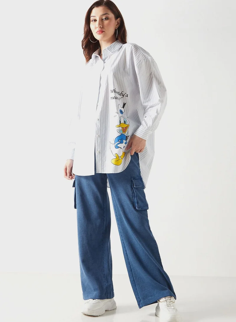 SP Characters Button Down Graphic Shirt