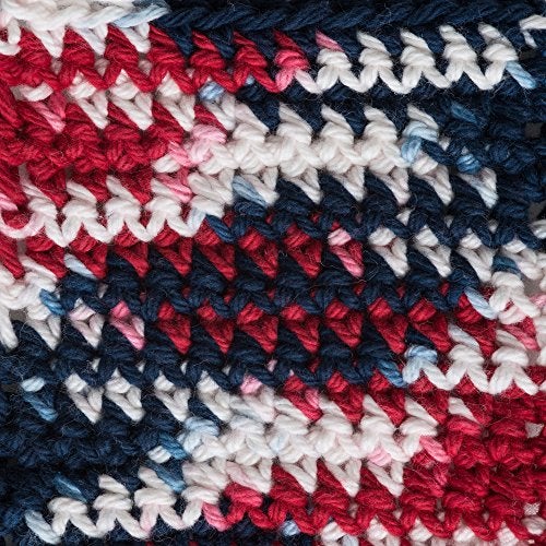 Lily Sugar 'N Cream The Original Ombre Yarn, 2oz, Gauge 4 Medium, 100% Cotton, Red White Blue - Machine Wash & Dry - Image 3
