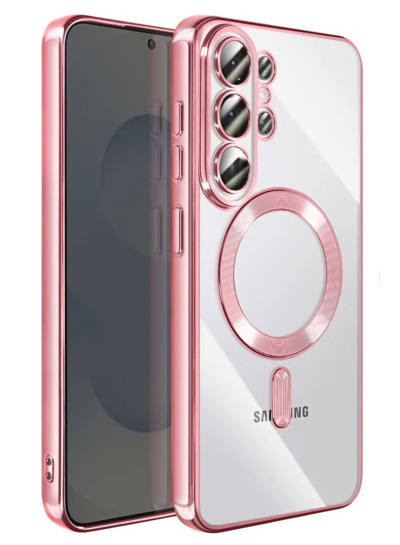 ELTRAZONE Samsung Galaxy S26 Ultra Case Transparent Electroplated Magnetic Cover Shockproof Slim Design Wireless Charging Compatible Anti-Yellow Clear Protection 6.9 Inch - Image 1