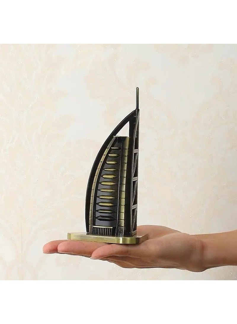 Hediyesahibi Gift Holder Decorative Metal Burj Al Arab Hotel Bill  - Image 3