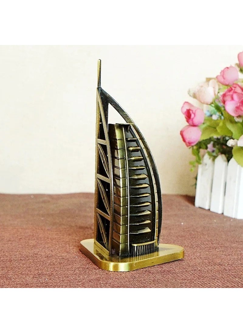 Hediyesahibi Gift Holder Decorative Metal Burj Al Arab Hotel Bill  - Image 1