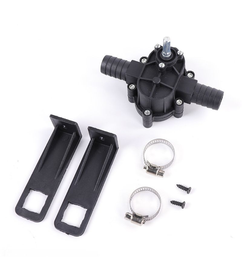 مضخة مياه يدوية سوداء تعمل بالشفط الذاتي، هيكل معدني متين، لا تحتاج إلى كهرباء أو بطارية، مناسبة للديزل والبترول والكيروسين - Image 2