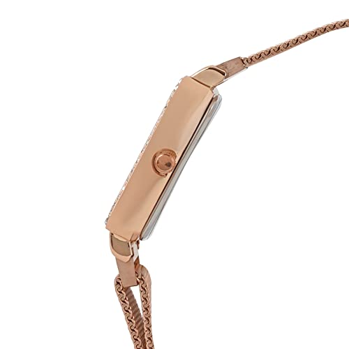 Joker & Witch Octa 28mm White Dial 18mm Rose Gold Steel Mesh Watch for Women - Image 5