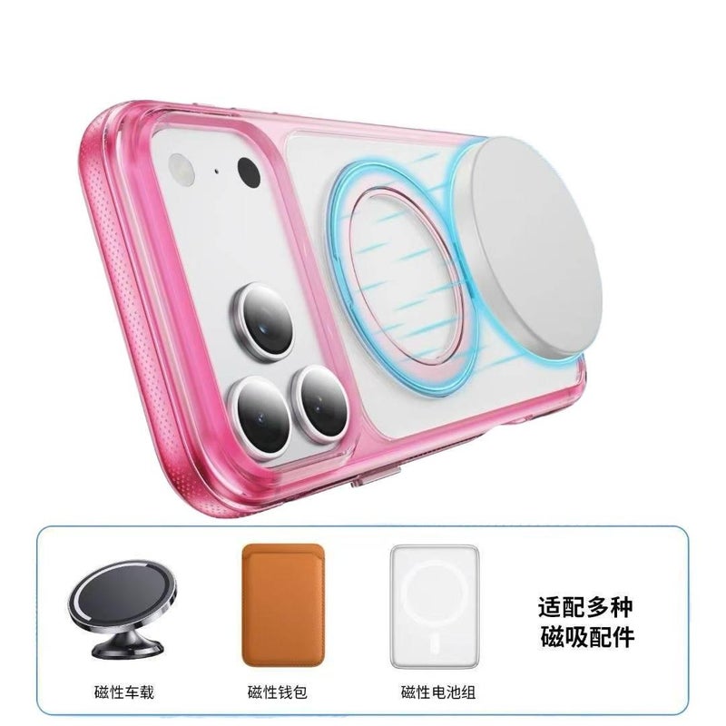 MS Plastic MagSafe Case for iPhone 17 / 17 Air / 17 Pro / 17 Pro Max with Shockproof and Kickstand plus Shockproof plus Strong Magnetic plus 360° Rotation in Green - Image 5