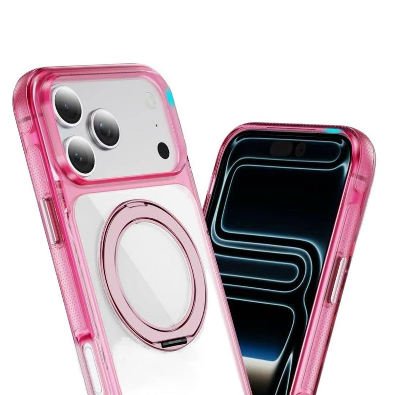 MS Plastic MagSafe Case for iPhone 17 / 17 Air / 17 Pro / 17 Pro Max with Shockproof and Kickstand plus Shockproof plus Strong Magnetic plus 360° Rotation in Green - Image 3
