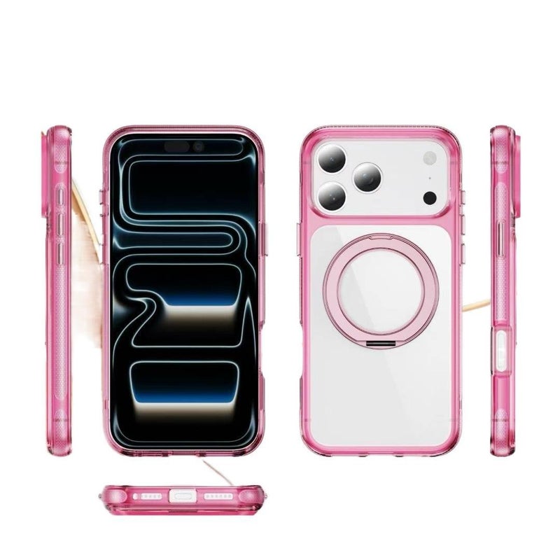 MS Plastic MagSafe Case for iPhone 17 / 17 Air / 17 Pro / 17 Pro Max with Shockproof and Kickstand plus Shockproof plus Strong Magnetic plus 360° Rotation in Green - Image 2