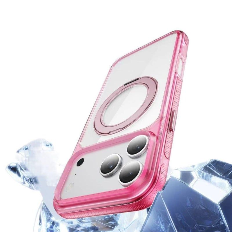MS Plastic MagSafe Case for iPhone 17 / 17 Air / 17 Pro / 17 Pro Max with Shockproof and Kickstand plus Shockproof plus Strong Magnetic plus 360° Rotation in Green - Image 4