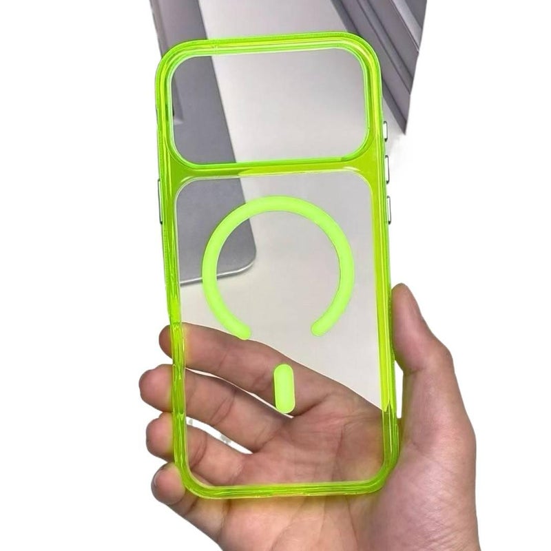 MS Plastic MagSafe Case for iPhone 17 / 17 Air / 17 Pro / 17 Pro Max with Shockproof and Kickstand plus Shockproof plus Strong Magnetic plus 360° Rotation in Green - Image 1