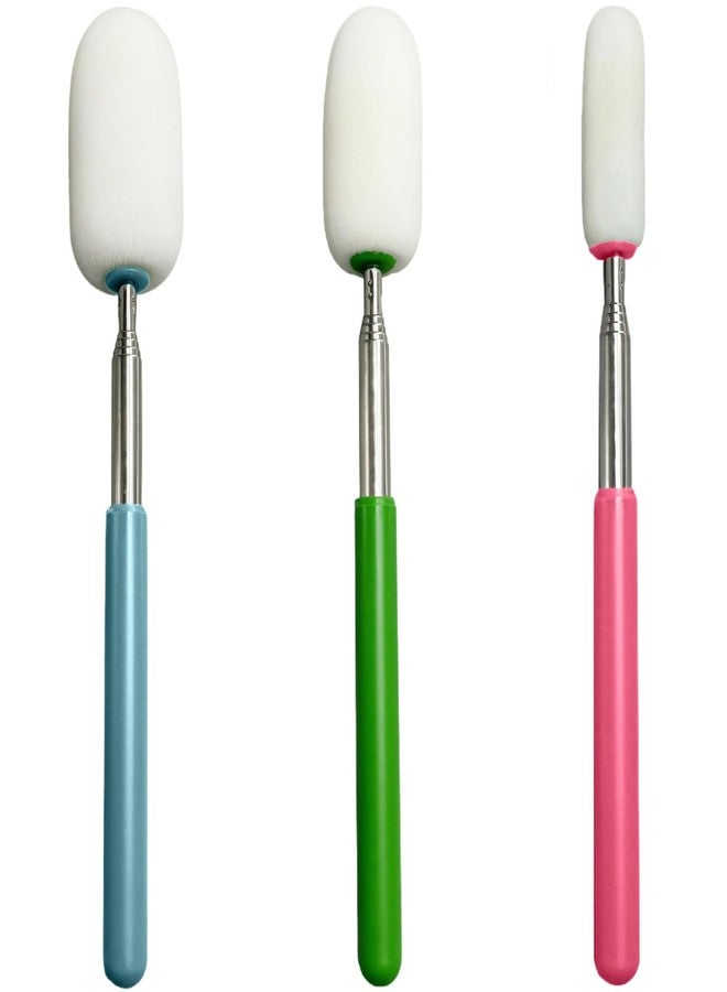 COSYOO Telescoping Sponge Stick for Pottery, Stainless Steel Telescoping Sponge Set for Pottery Makers, Adjustable Sponges for Clay, 3 Pack, 9.1 in to 21.5 in Length - Image 1