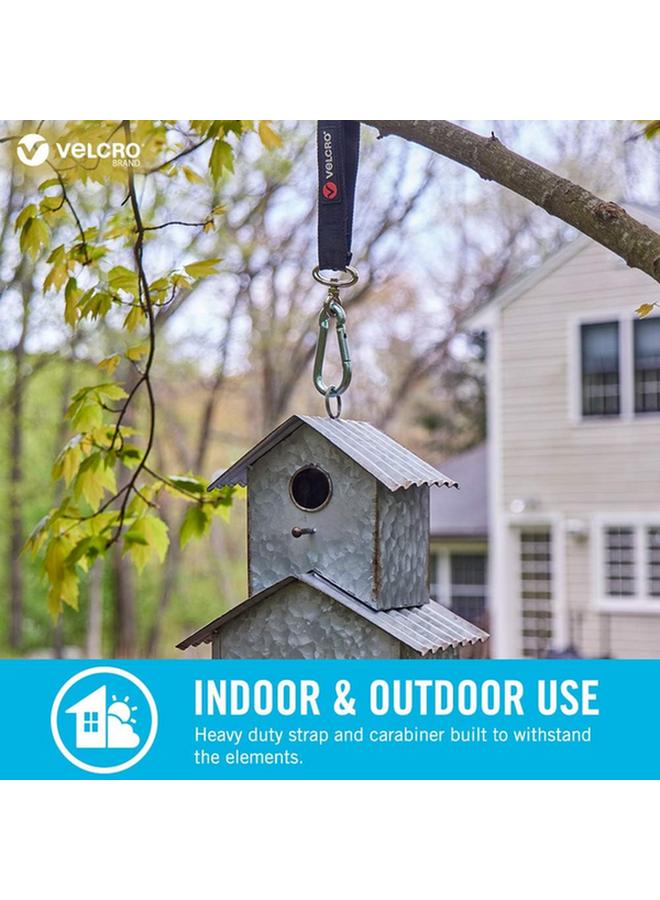 Velcro Easy Hang Heavy Duty Small Storage Strap Silver and Black 16 x 1inch VEL-30120-USA - Image 4